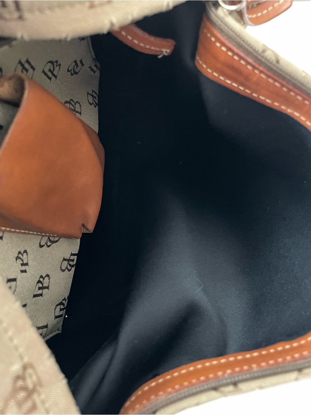 Dooney Bourke Monogram brown Shoulder Bag with Brown Leather Strap - Picture 10 of 12